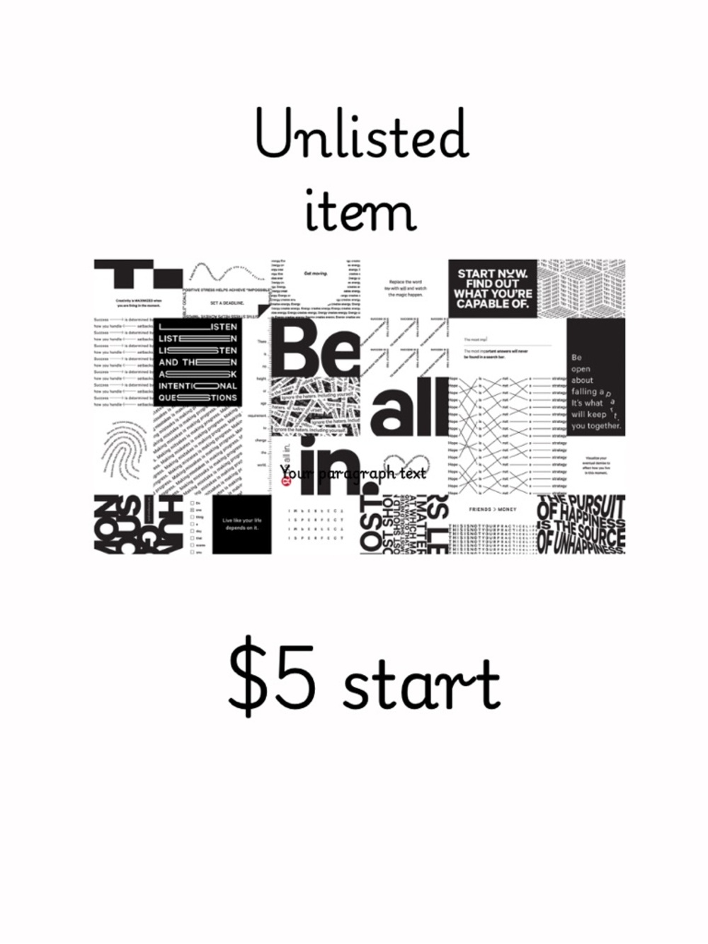 Unlisted $5 start